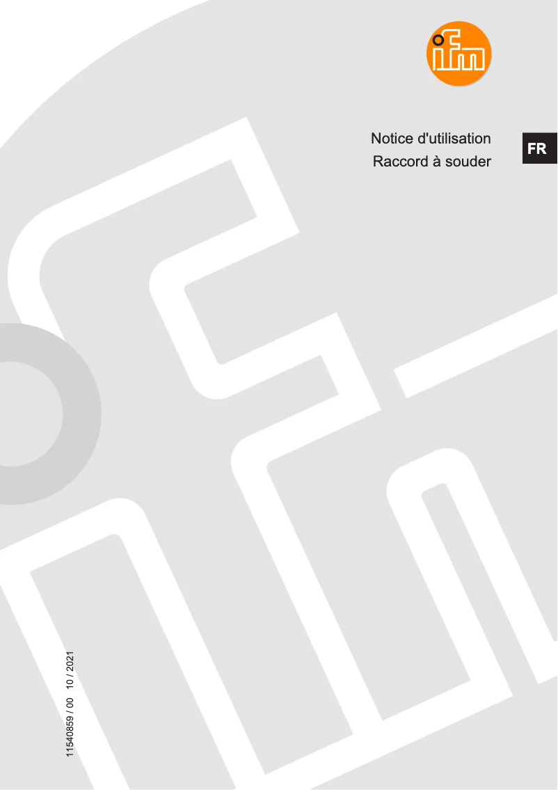Page n°1 - Manuel utilisateur IFM E30009