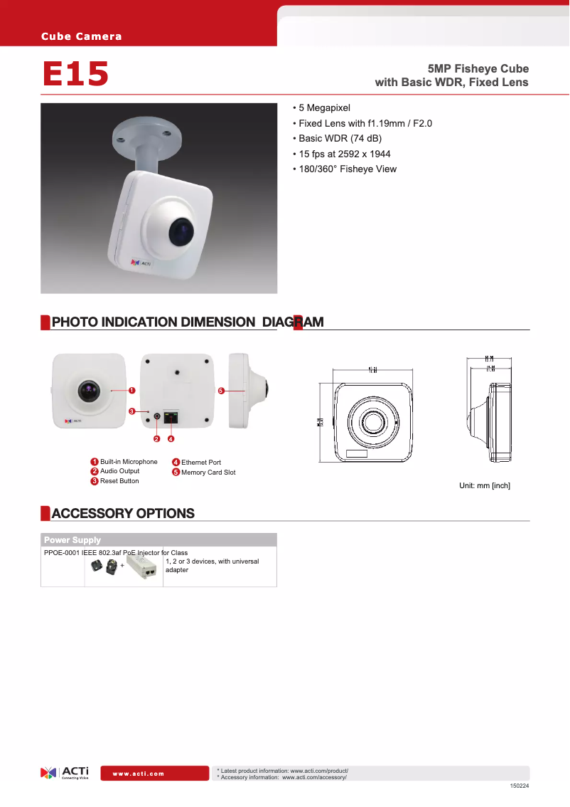 Image de la première page du manuel de l'appareil E15