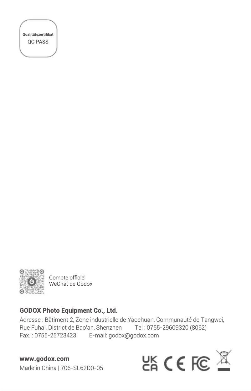 Page 1 de la notice Manuel utilisateur Godox SL60IID