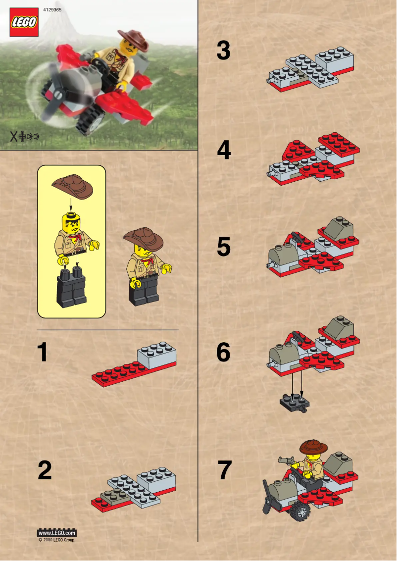 Page 1 de la notice Manuel utilisateur Lego JOHNNY THUNDRE'S PLANE