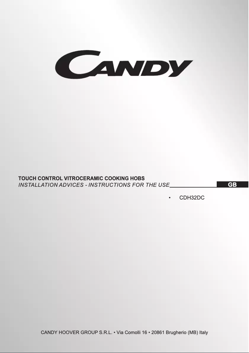 Page n°1 - Manuel utilisateur Candy CDH32DC