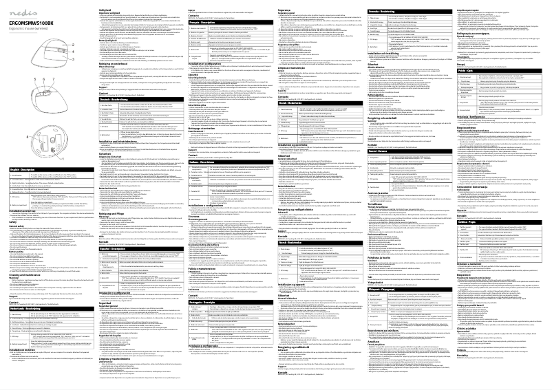 Image de la première page du manuel de l'appareil ERGOMSMWS100BK