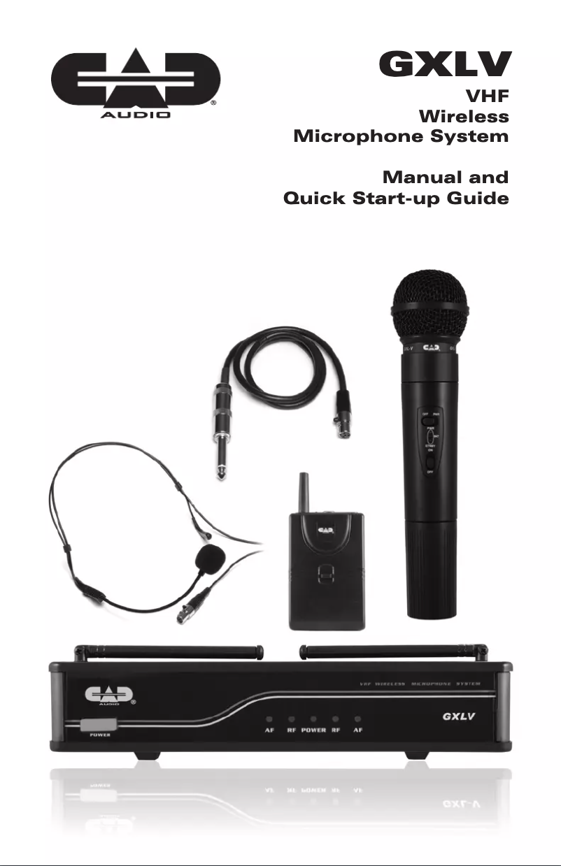 Page n°1 - Manuel utilisateur CAD Audio GXLVBB