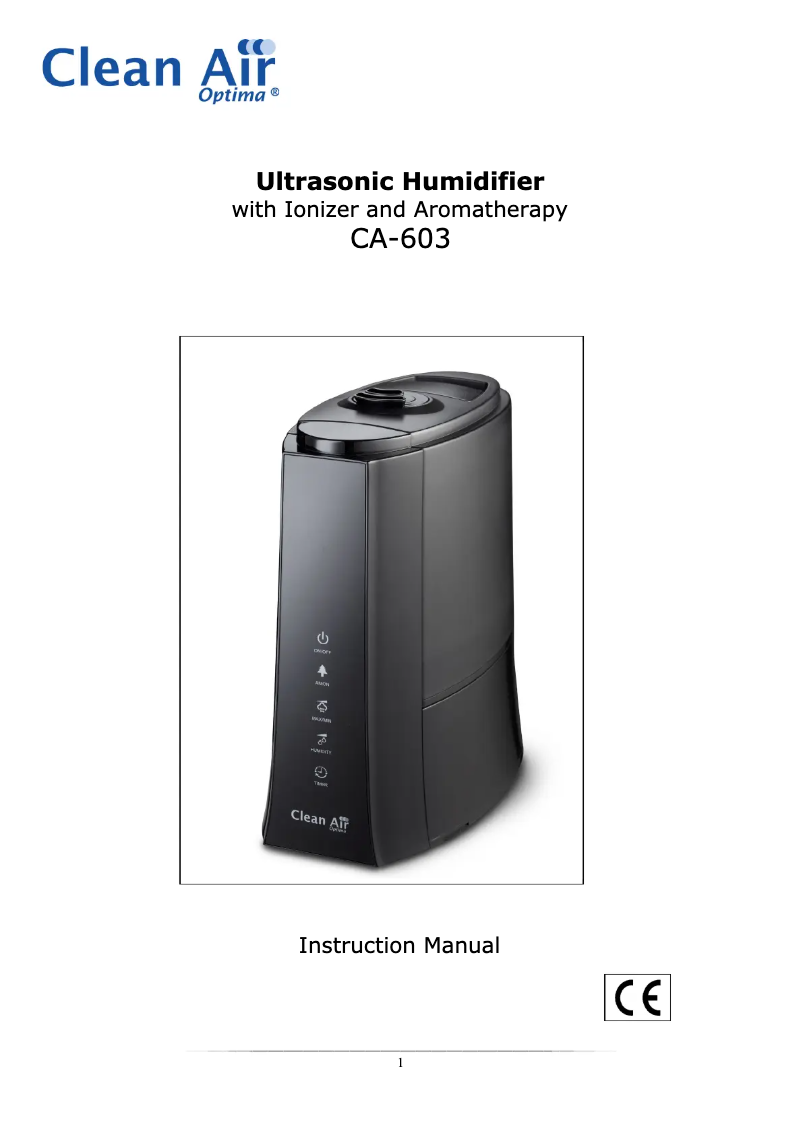 Image de la première page du manuel de l'appareil CA-603