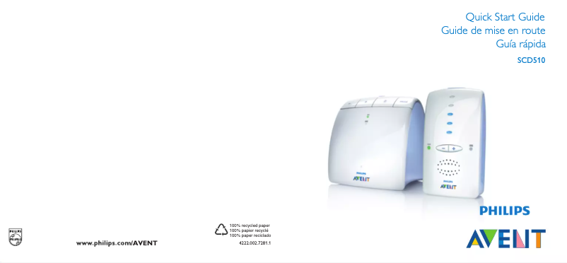 Image de la première page du manuel de l'appareil AVENT SCD510