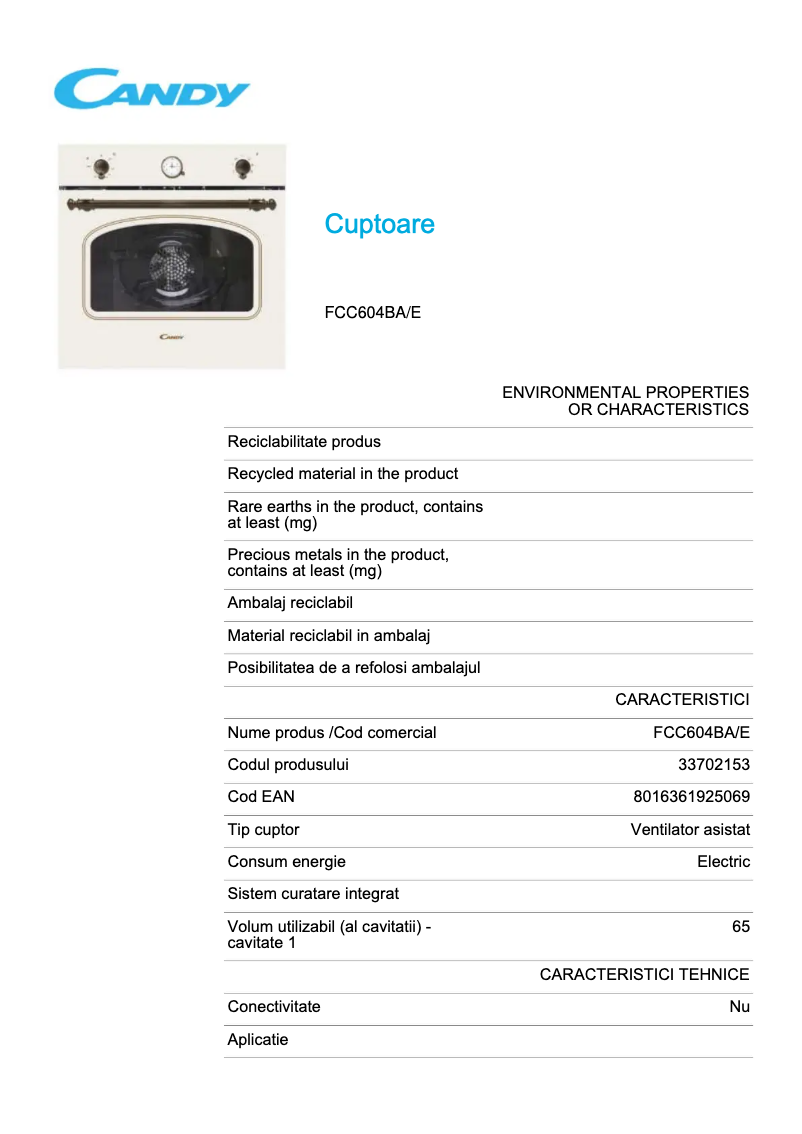 Image de la première page du manuel de l'appareil FCC604BA/E