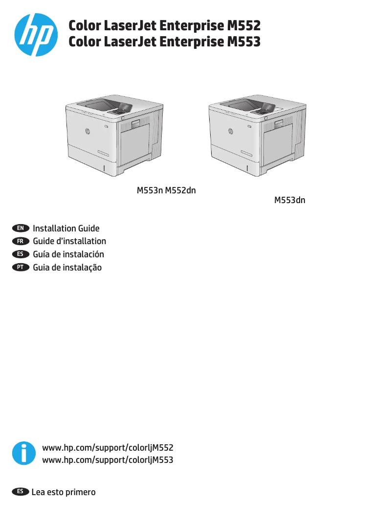 Page 1 de la notice Manuel utilisateur HP LaserJet Enterprise M553dh