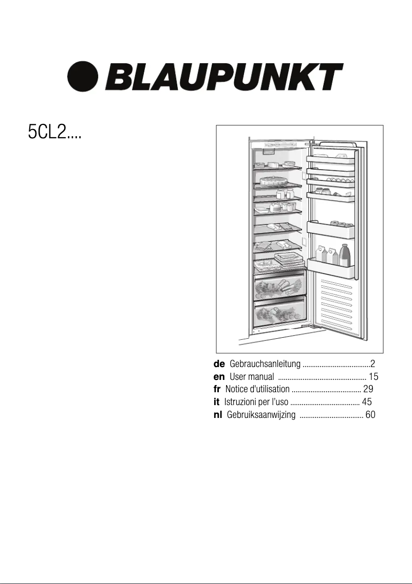 Page 1 de la notice Mode d'emploi Blaupunkt 5CL 28030