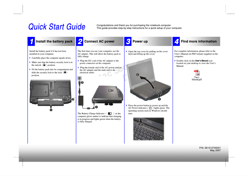 Image de la première page du manuel de l'appareil P470