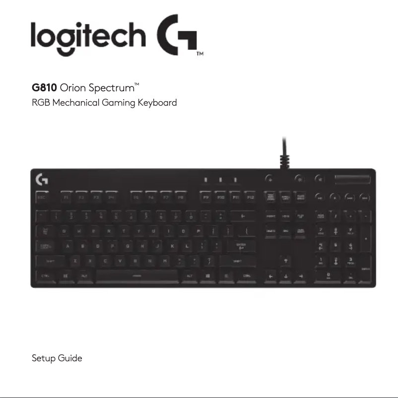 Image de la première page du manuel de l'appareil G810 Orion Spectrum
