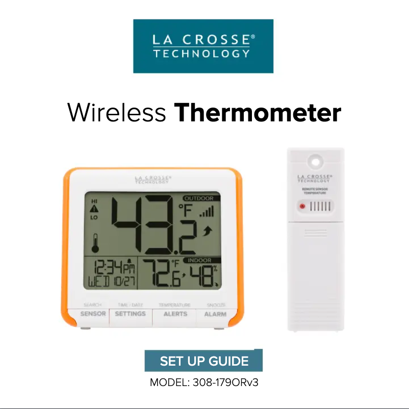 Página 1 del manual Manual de usuario La Crosse Technology 308-179ORV3