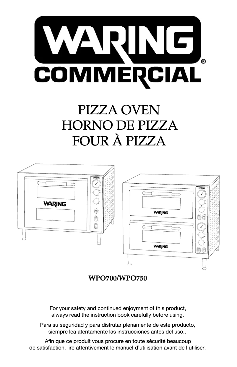 Image de la première page du manuel de l'appareil WPO700