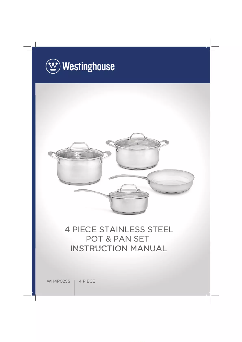Page n°1 - Manuel utilisateur Westinghouse WH4P02SS