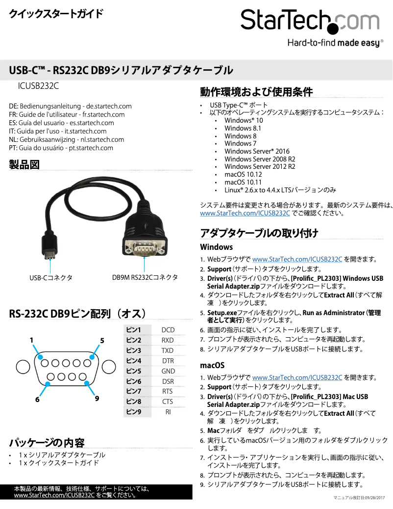 Image de la première page du manuel de l'appareil ICUSB232C