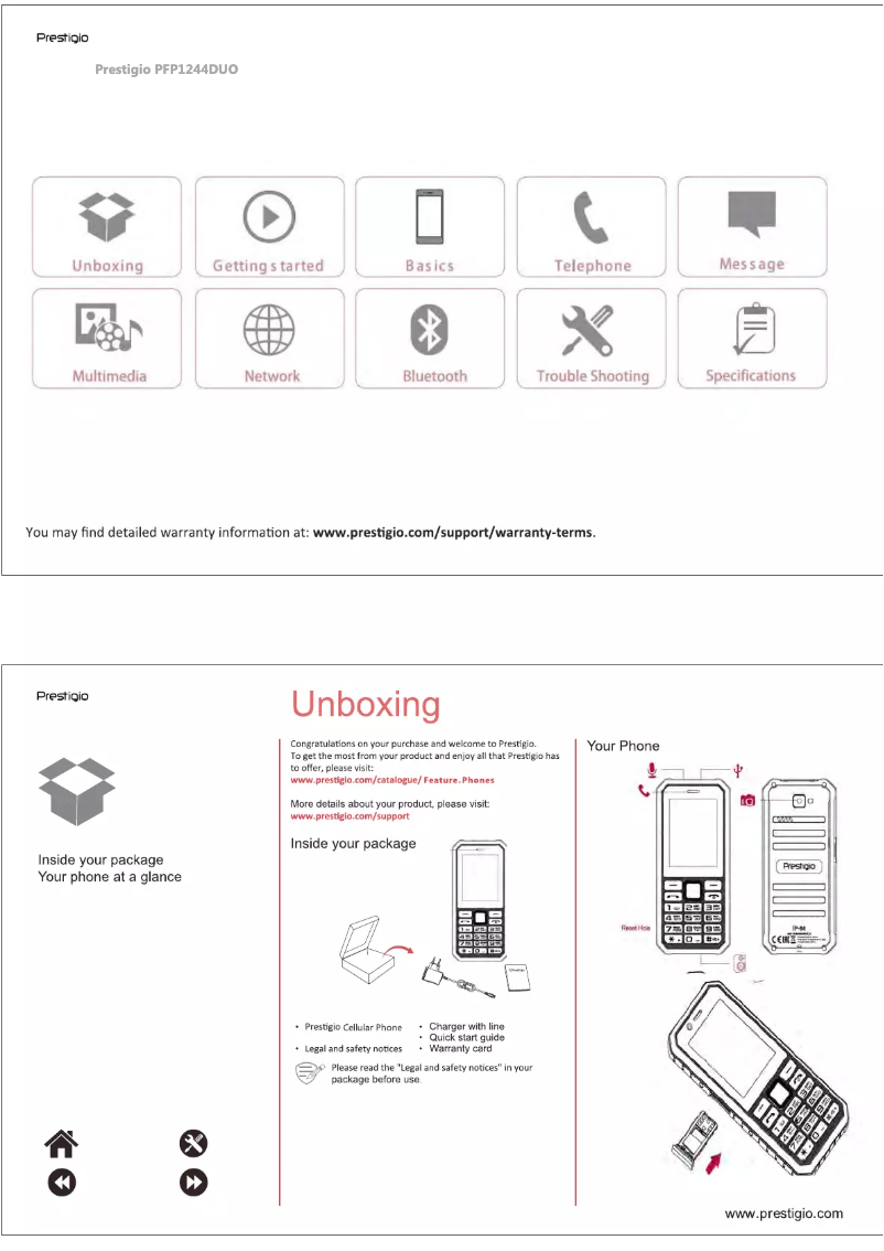 Page n°1 - Manuel utilisateur Prestigio Muze F1