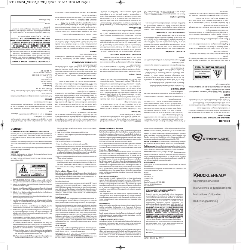 Image de la première page du manuel de l'appareil Knucklehead