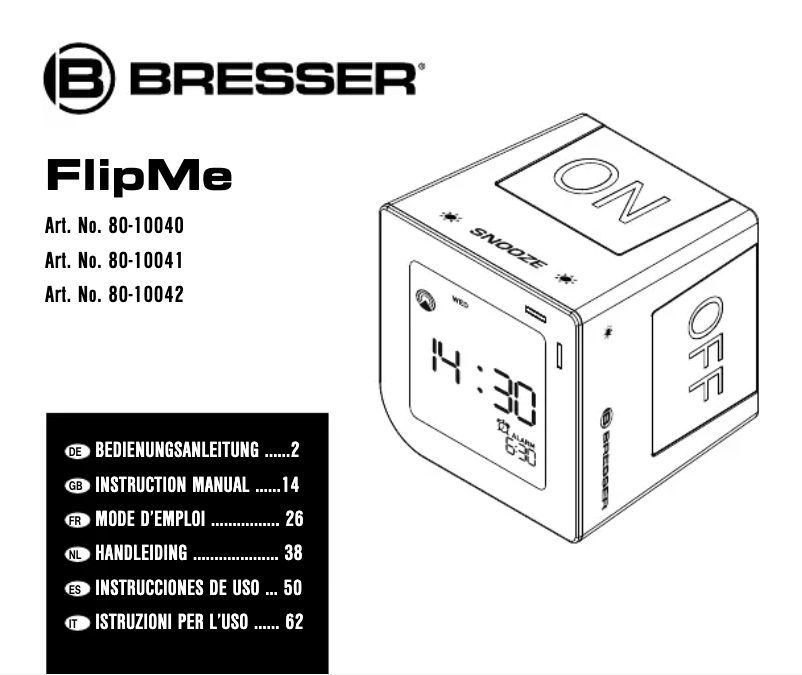Page 1 of the manual User Manual Bresser FlipMe