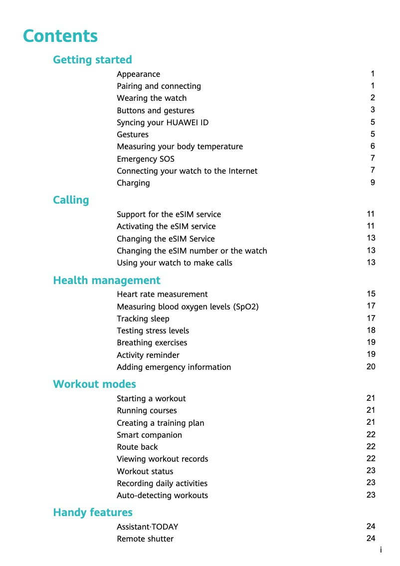Page 1 de la notice Manuel utilisateur Huawei Watch 3 Pro Elite