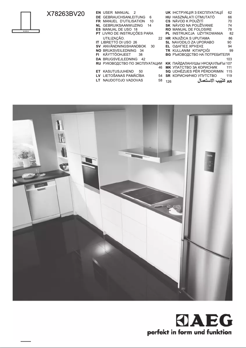 Page n°1 - Manuel utilisateur AEG X78263BV20