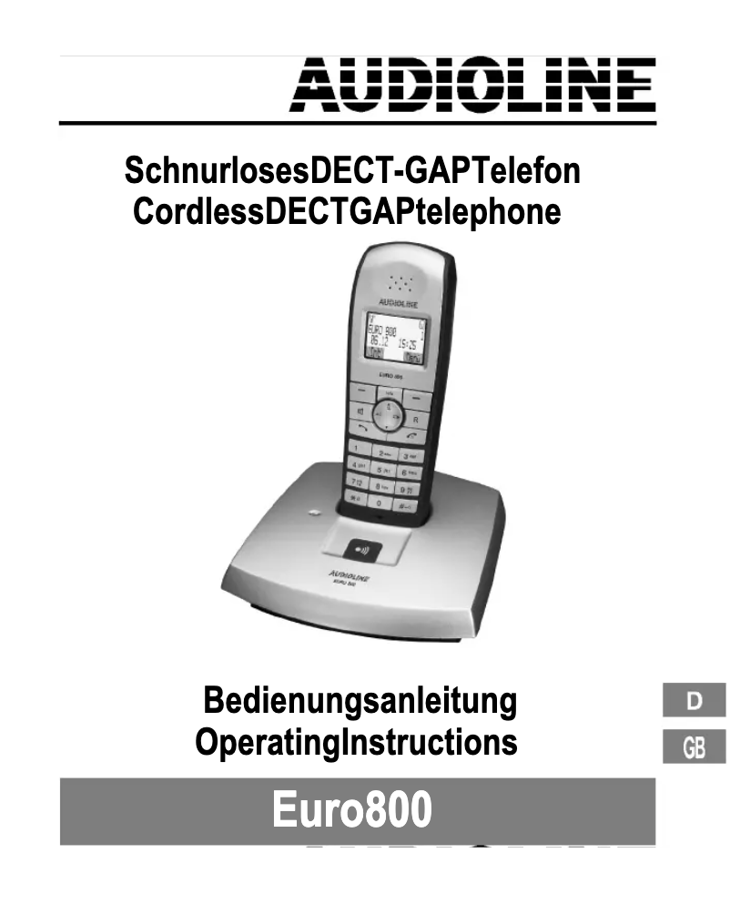 Page 1 de la notice Manuel utilisateur Audioline Euro 800