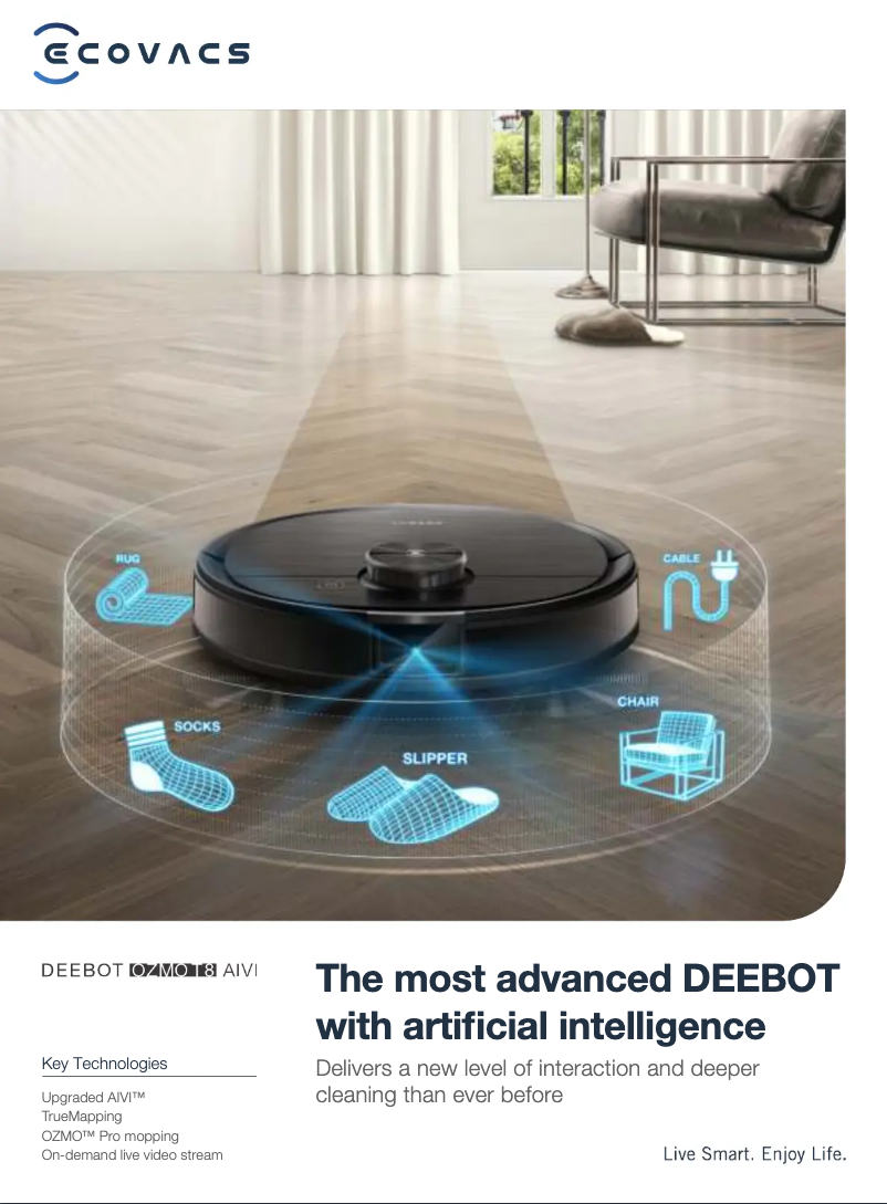 Image de la première page du manuel de l'appareil DEEBOT T8 AIVI+