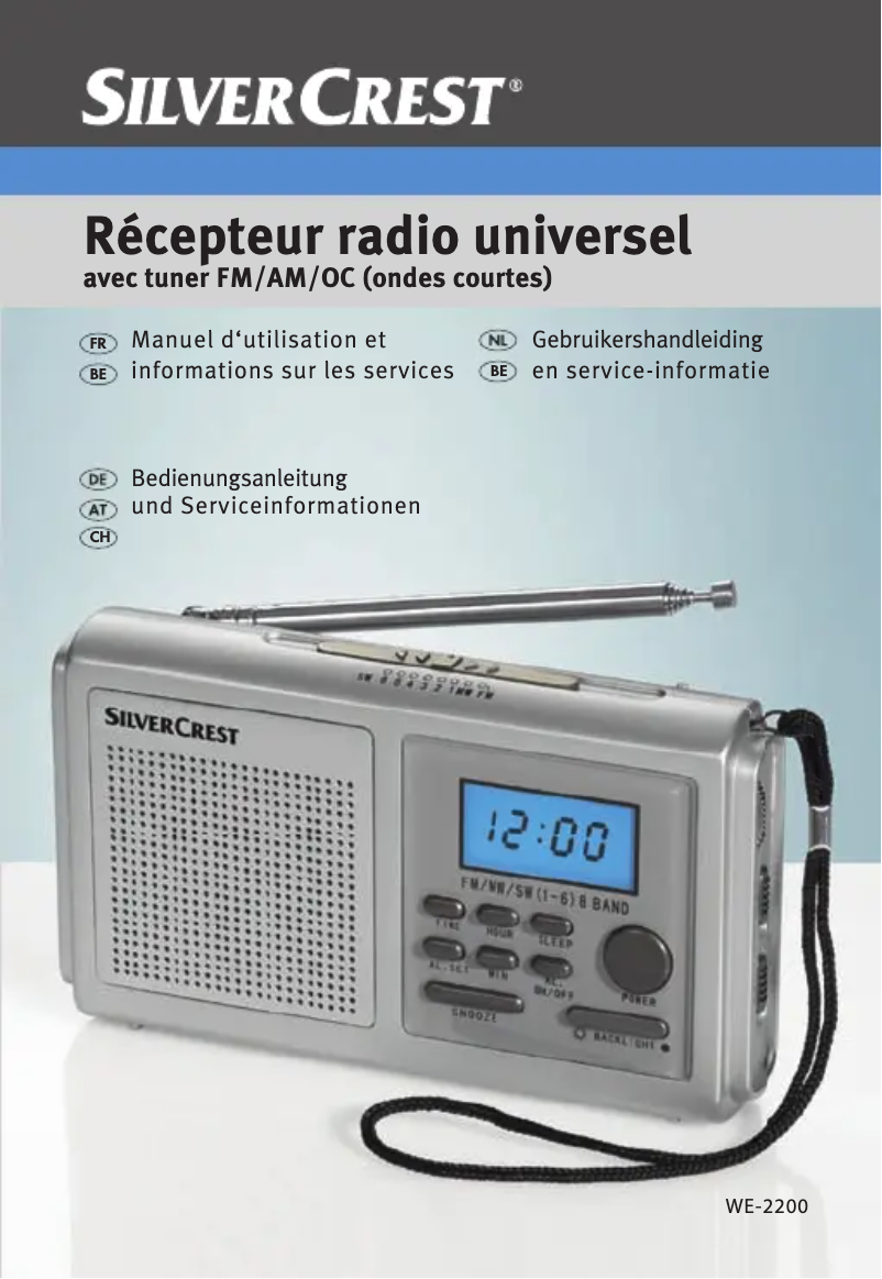 Page 1 de la notice Manuel utilisateur SilverCrest WE 2200
