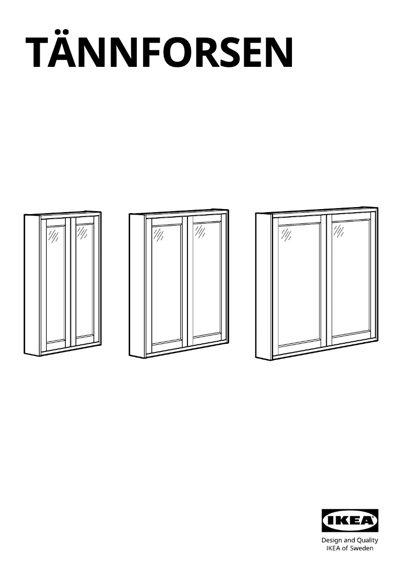 Página 1 del manual Manual de usuario Ikea TÄNNFORSEN 105.354.93