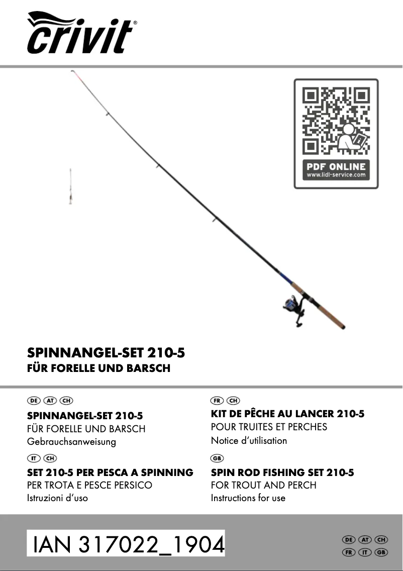 Page 1 de la notice Manuel utilisateur Crivit IAN 317022