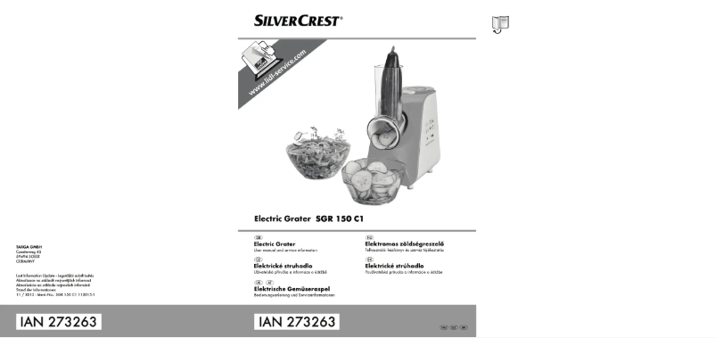 Page n°1 - Manuel utilisateur SilverCrest SGR 150 C2
