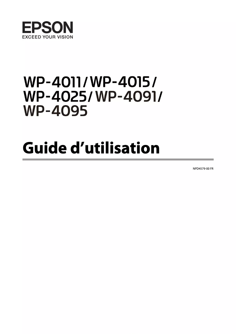 Imagen de la primera página del manual del dispositivo WP-4015 DN WorkForce Pro