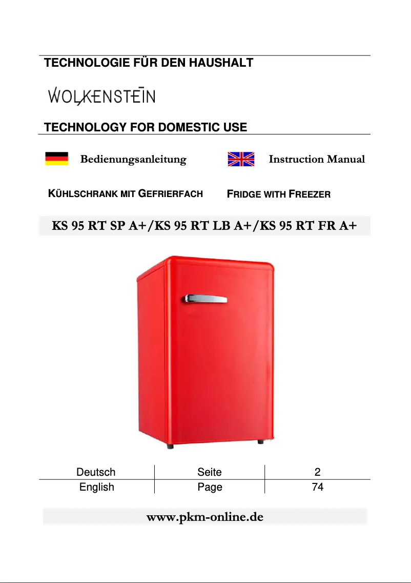 Page 1 de la notice Manuel utilisateur Wolkenstein KS95RT SP