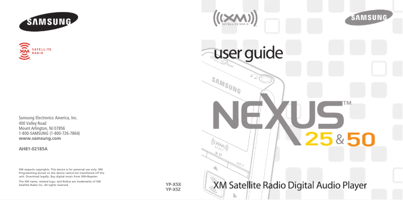 Image de la première page du manuel de l'appareil Nexus 50