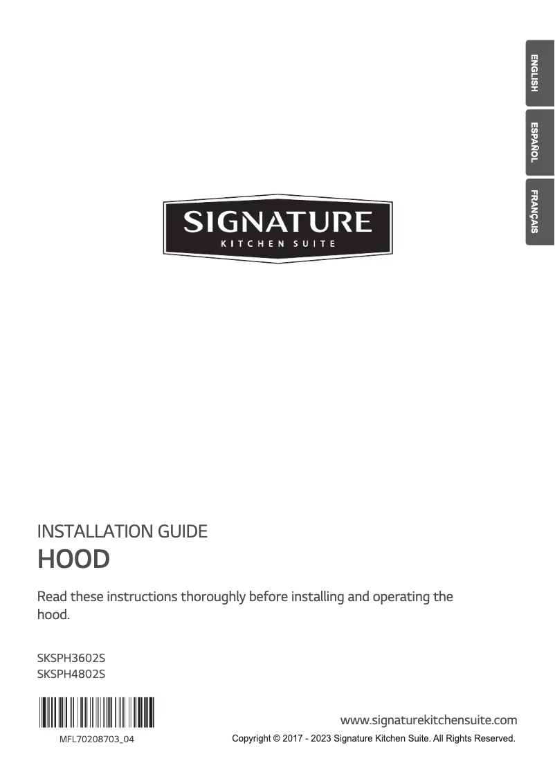 Page 1 de la notice Manuel utilisateur Signature SKSCH3001S