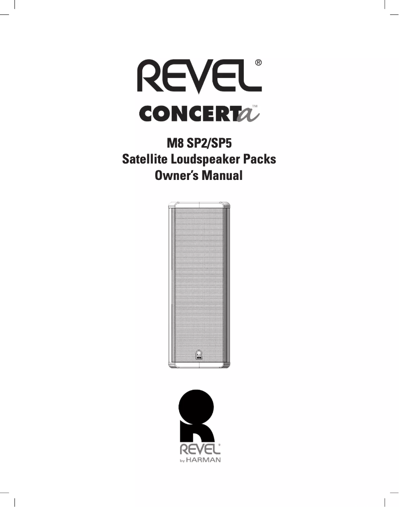 Page n°1 - Manuel utilisateur Revel Performa 3 M8 SP2