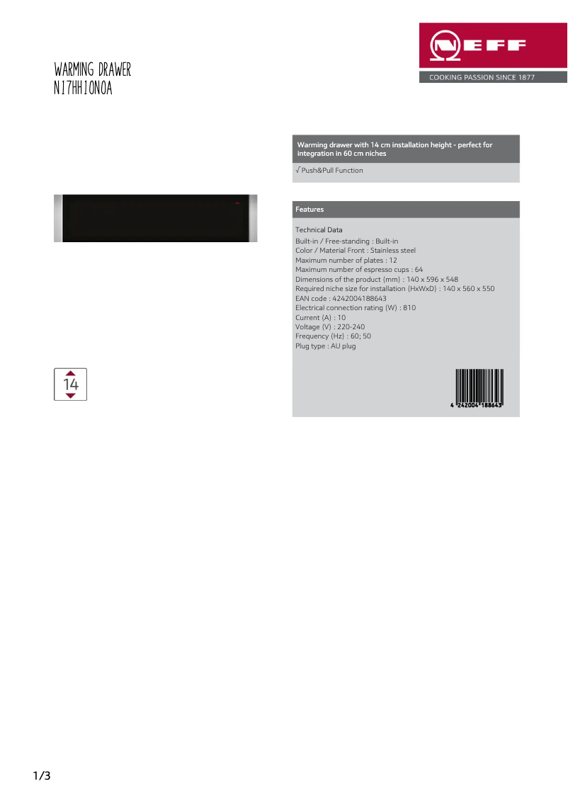 Image de la première page du manuel de l'appareil N17HH10N0A