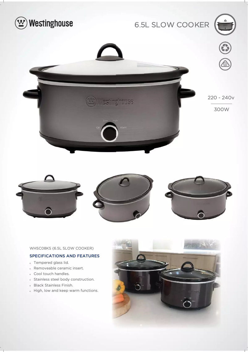 Image de la première page du manuel de l'appareil WHSC08KS