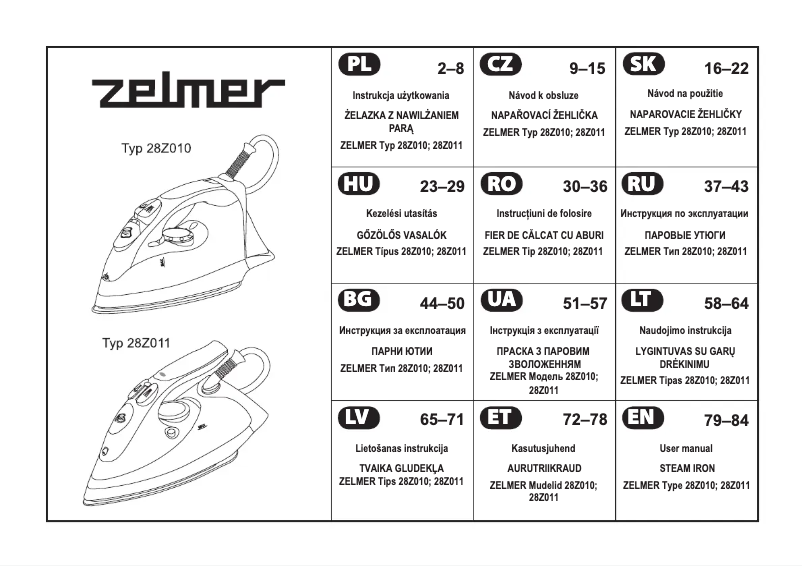 Page 1 de la notice Manuel utilisateur Zelmer 28Z010