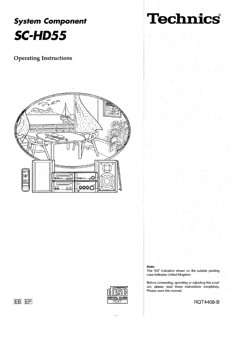 Image de la première page du manuel de l'appareil SC-HD55