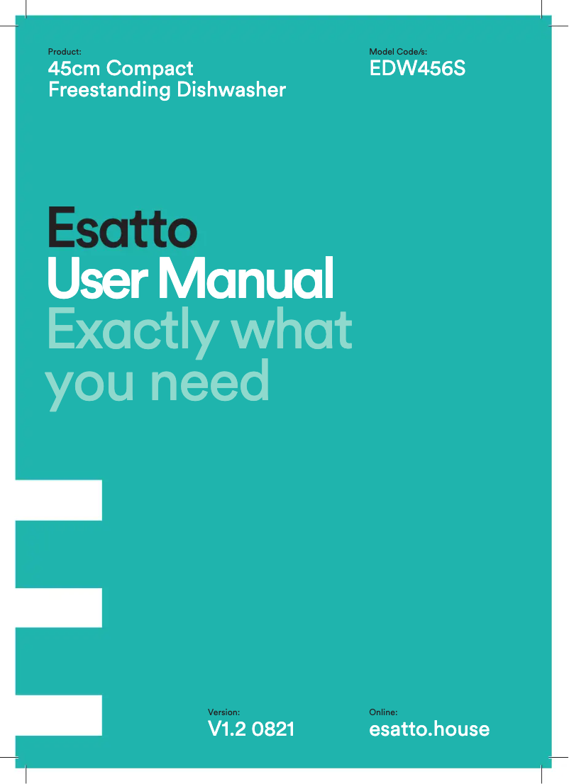 Page n°1 - Manuel utilisateur Esatto EDW456S