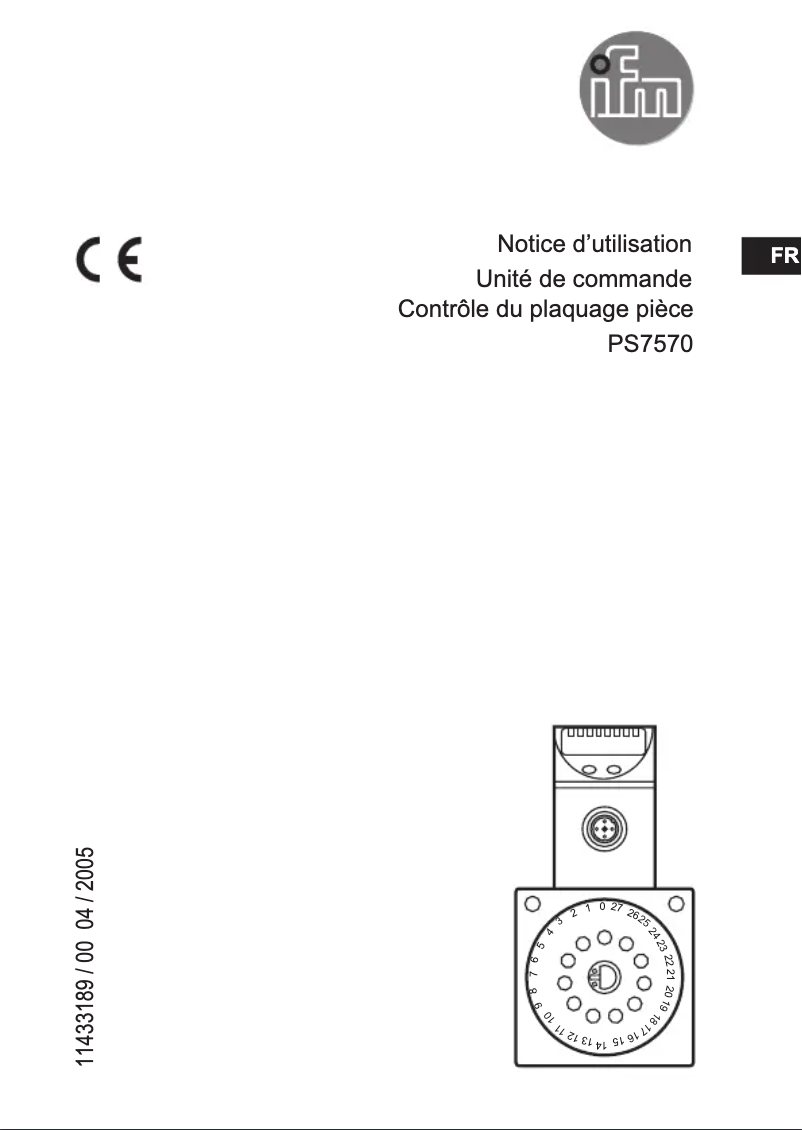 Page n°1 - Manuel utilisateur IFM PS7570