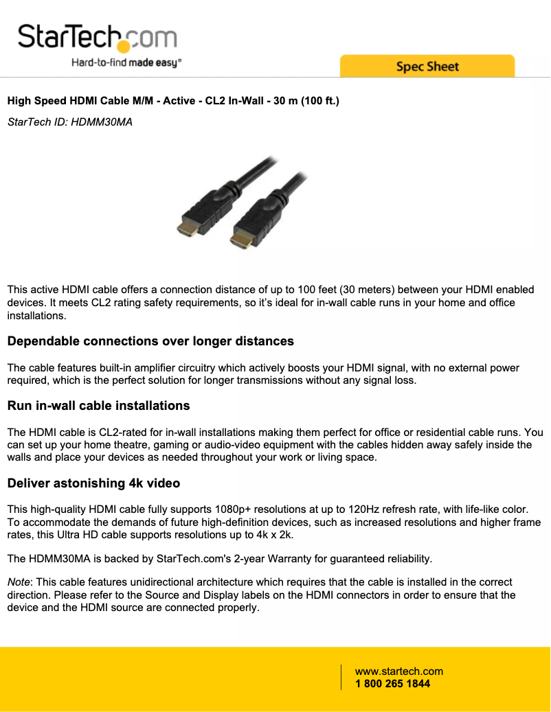 Image de la première page du manuel de l'appareil HDMM30MA