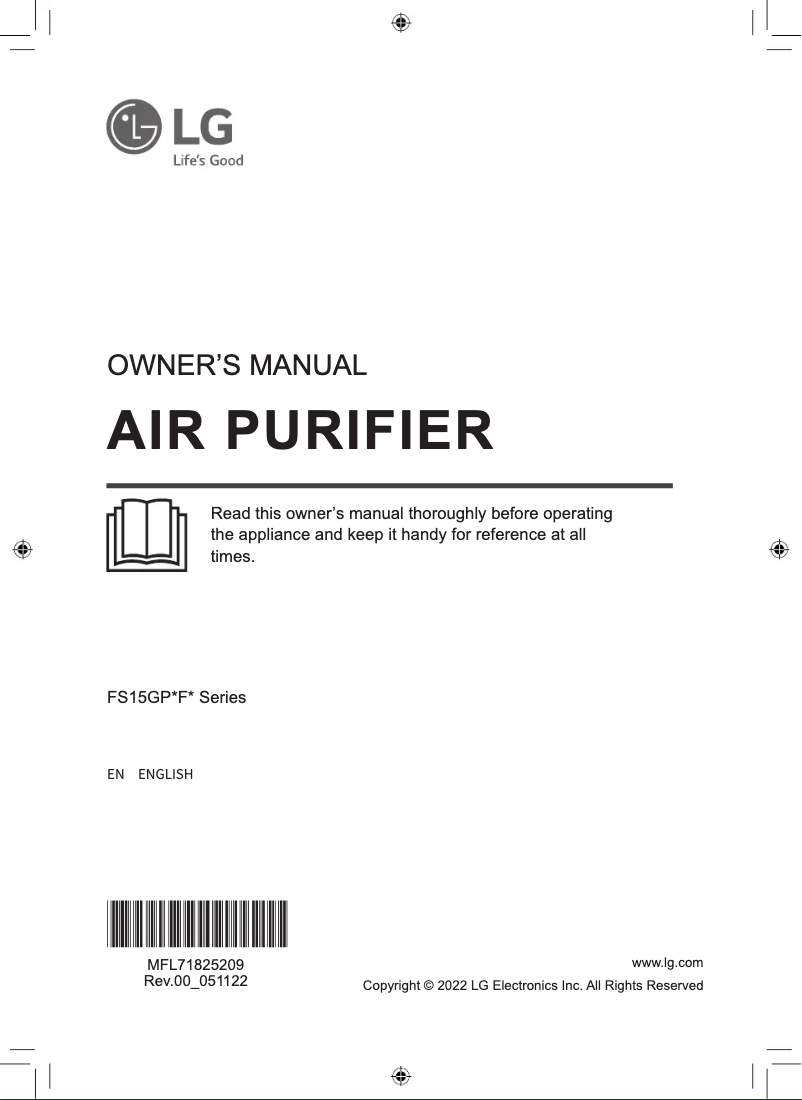 Page 1 de la notice Manuel utilisateur LG FS15GPBF0