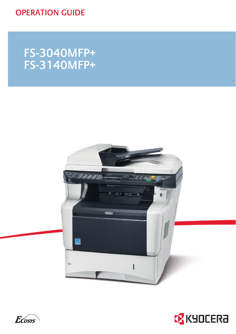Image de la première page du manuel de l'appareil FS-3040MFP+/KL3