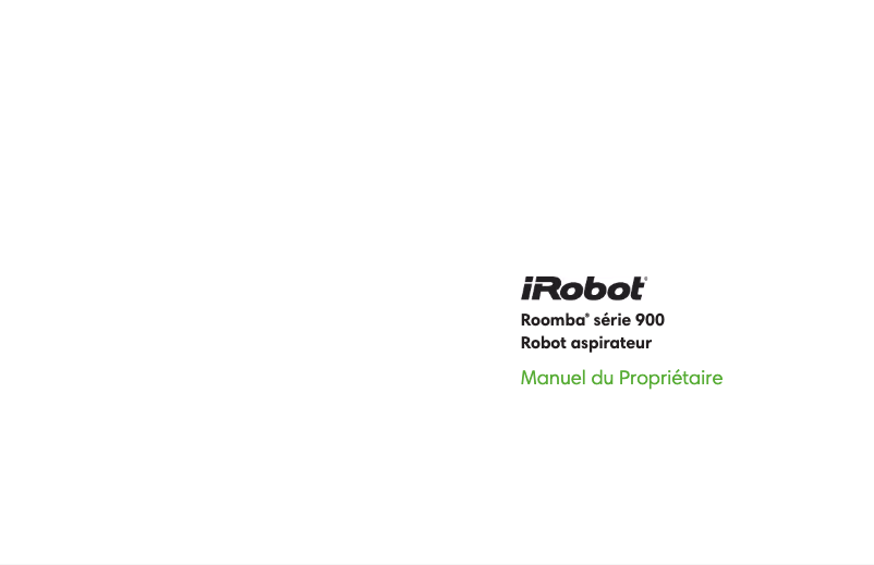 Page n°1 - Manuel utilisateur iRobot Roomba 900
