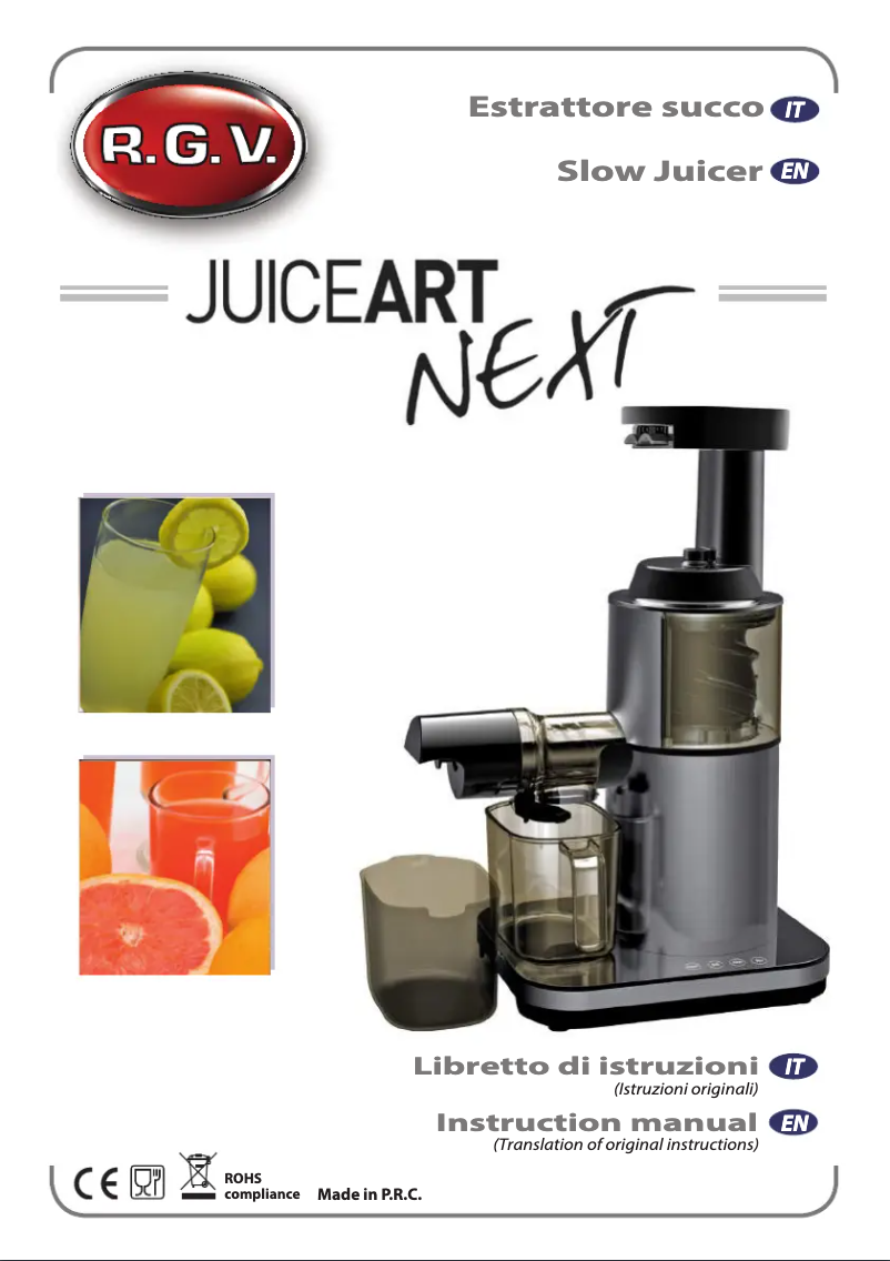 Page n°1 - Manuel utilisateur RGV Juice Art Next