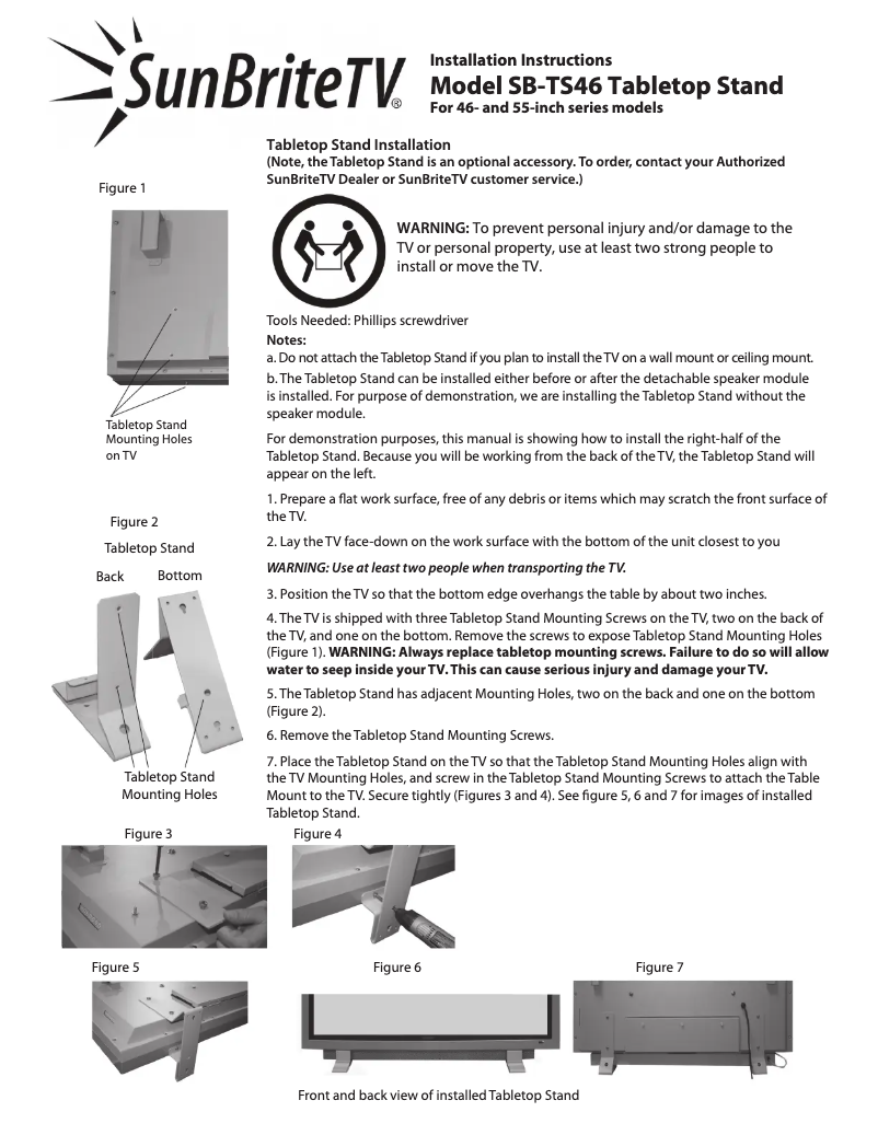 Image de la première page du manuel de l'appareil SB-TS46