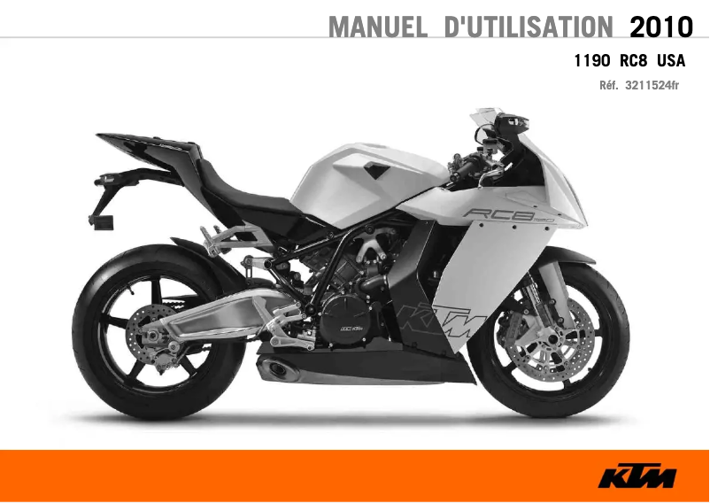 Image de la première page du manuel de l'appareil 1190 RC8 (2010)