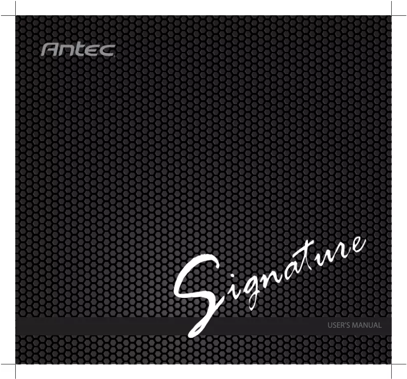 Page 1 de la notice Manuel utilisateur Antec Signature 650