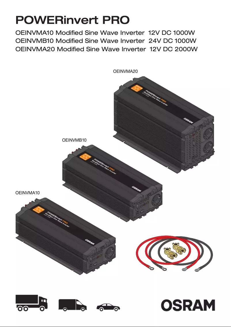 Image de la première page du manuel de l'appareil Modified Sine Wave 12V DC 2000W