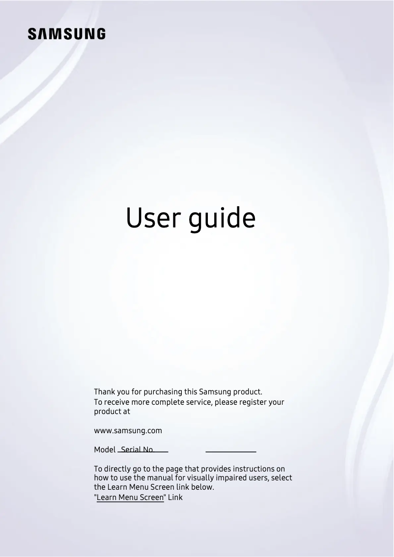 Page 1 de la notice Manuel utilisateur Samsung QN65Q65DAF